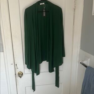 Women's Green Cardigan Sweater
